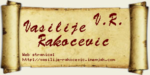 Vasilije Rakočević vizit kartica